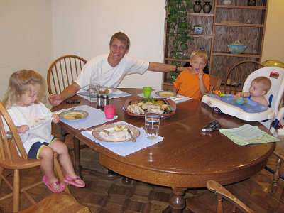 Annie joins the dinner table!