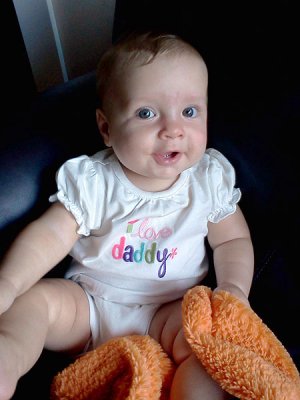 All spruced up for Aunt Emmy's bridal shower