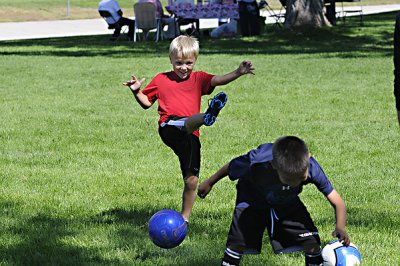 Working on the kicking muscles