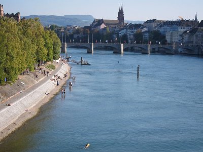 Swimming in the Rhine River? Crazy Europeans...