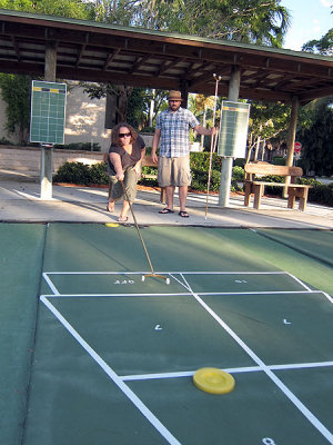 E&E lay down a shuffleboard challenge