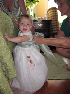 Annie thinks she is the flower girl