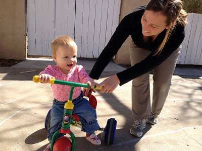 Annie joins the cycling club