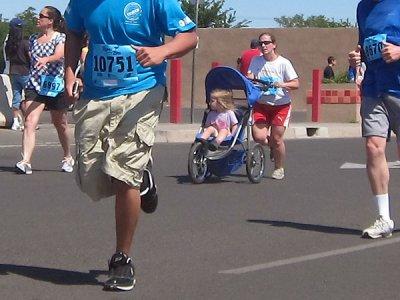 Kristina and Maria finish a 5K