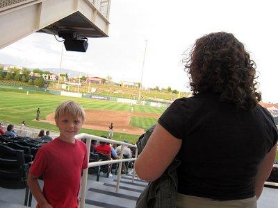 Simon is excited about the Isotopes game