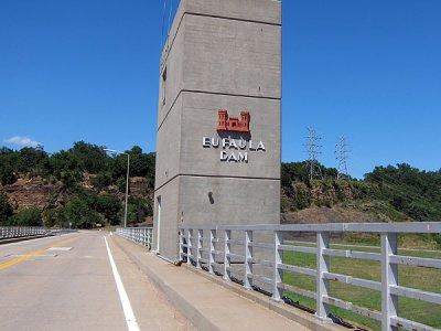 Crossing the Eufaula Dam in Oklahoma