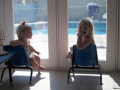 Sisters ready to swim