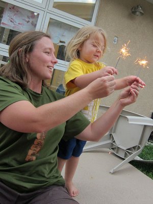 Sparkler demonstration