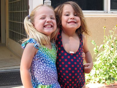 Bathing-suited buddies