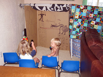 Summer fun in a homemade movie theater
