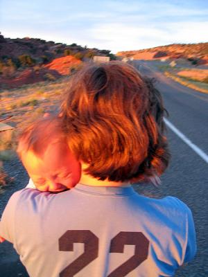 Roadside meltdown, New Mexico