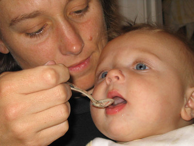 First bites of solid food