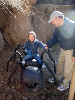 Riding a giant ant!