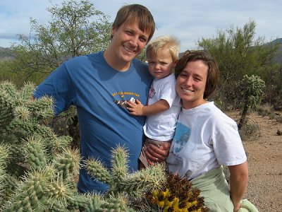 Matt, Simon, Maria, and cactus-ouch