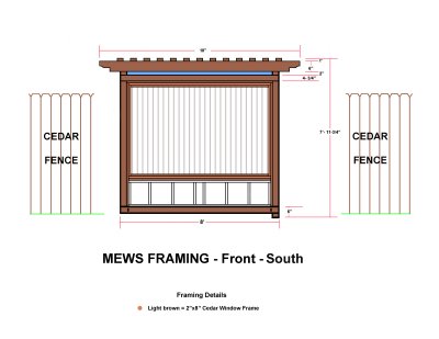 MEWS FRAMING - Front - South