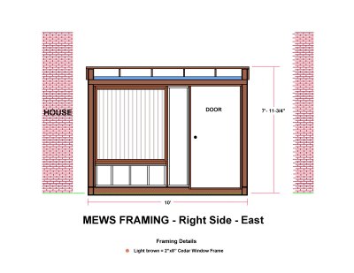 MEWS FRAMING - Right Side - East