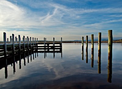 The jetty and moorings by Dennis