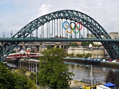 Tyne bridge with olympic rings - Michael Ramsay