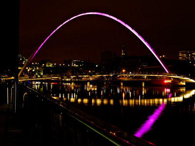 Gateshead Millenium Bridge at Night - Michael Ramsay