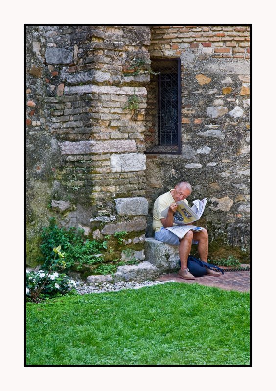 Enjoying a quiet read