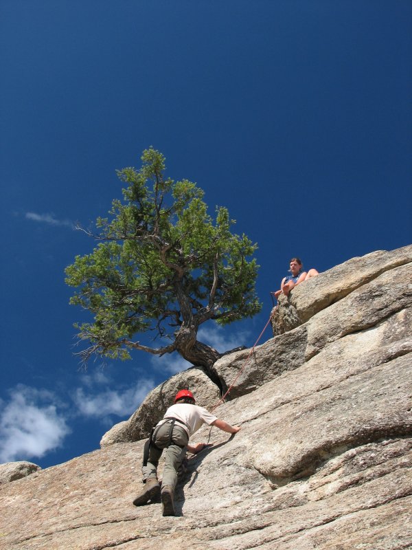 Patrick nears the top