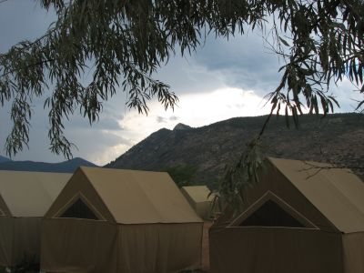 The tooth of time mountain from basecamp