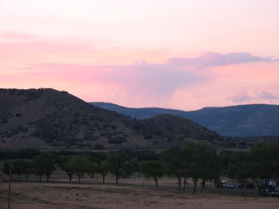 Sunset mountain view