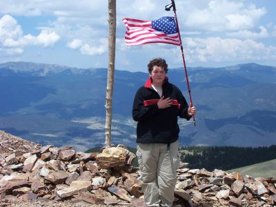 Ben on top of Baldy