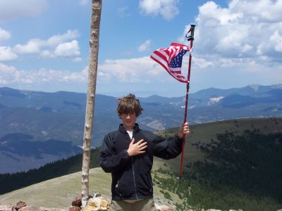 Jacob on top of Baldy