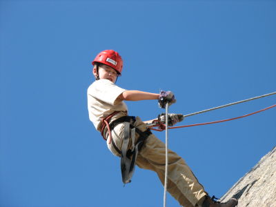 Rappelling down is a LOT easier Chris!
