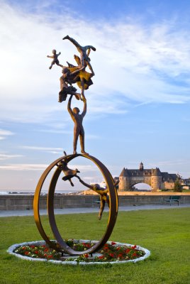 Dance of Peace Scultpture and The Towers, Narragansett