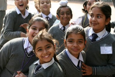 School Girls at the Red Fort