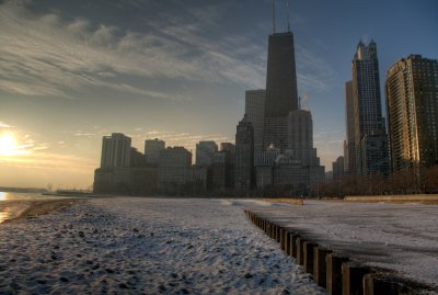 Winter Sunrise Lakeshore