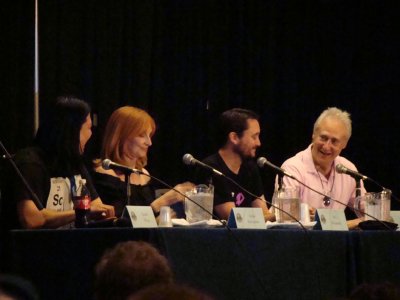 Mod (Garrett Wang), Gates McFadden, Wil Wheaton, Brent Spiner