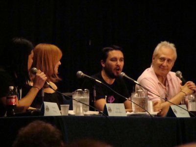 Mod (Garrett Wang), Gates McFadden, Wil Wheaton, Brent Spiner