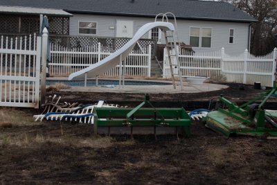 Brush hog and home, looking N.
