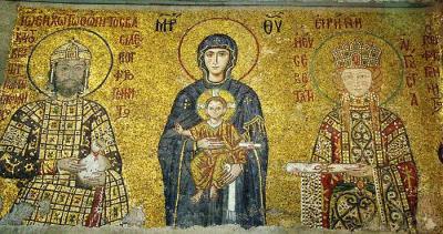 Mosaic of the Mother of God with John II Comnenus and Eirene, 12th Century