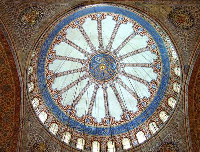 The Inside of the Dome of the Blue Mosque