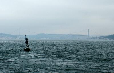 On the Ferry looking towards the Bosphorus Bridge