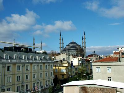 The Blue Mosque from the Hotel Sultan's Inn