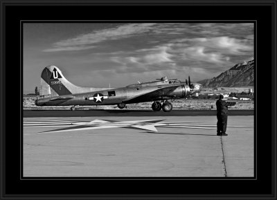 B-17 preparing to park