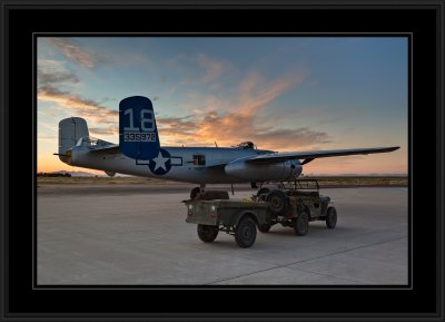 B-25 and jeep - HDR