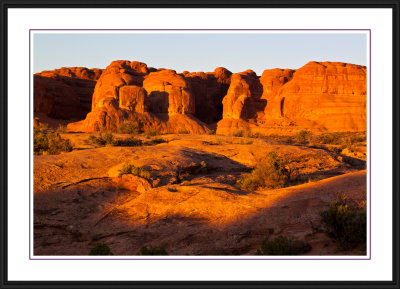 Wall at sunrise - Petrified Dunes area