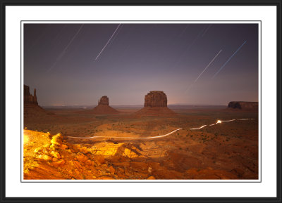 Monument Valley - Star Trails from View Hotel