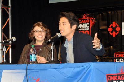 The Walking Dead's Lauren Cohan and Steven Yeun