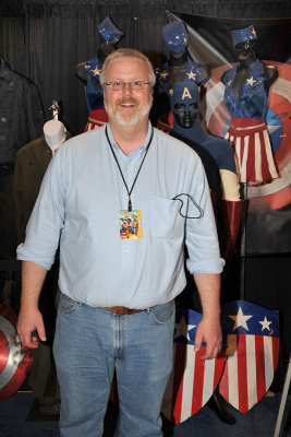 Jon with costumes from Captain America