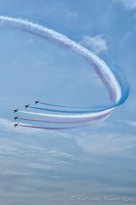 Red Arrows over Folkestone