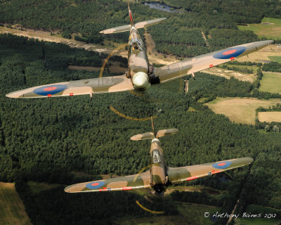 HAC Hurricane and Spitfire pair