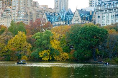 Over the Rowing Lake to Central Park West