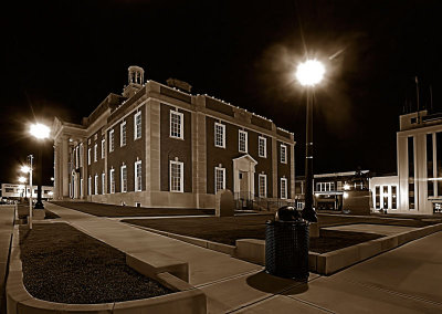 Independence Court at Night by Clay Swatzell 